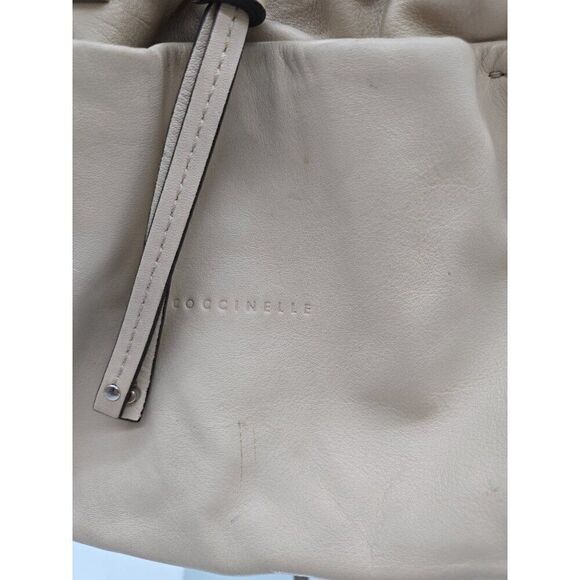 Coccinelle Cream Leather Handbag shoulder bag purse - Picture 2 of 12